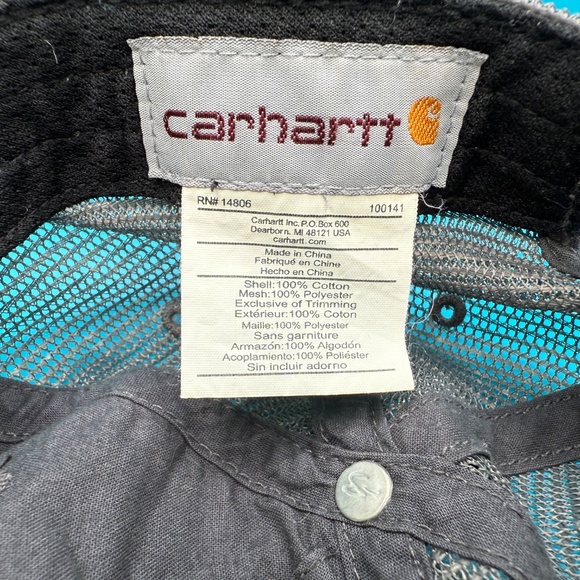 Carhartt Hat Cap Snapback Canvas/Mesh Gray One Size Adjustable - Picture 10 of 11